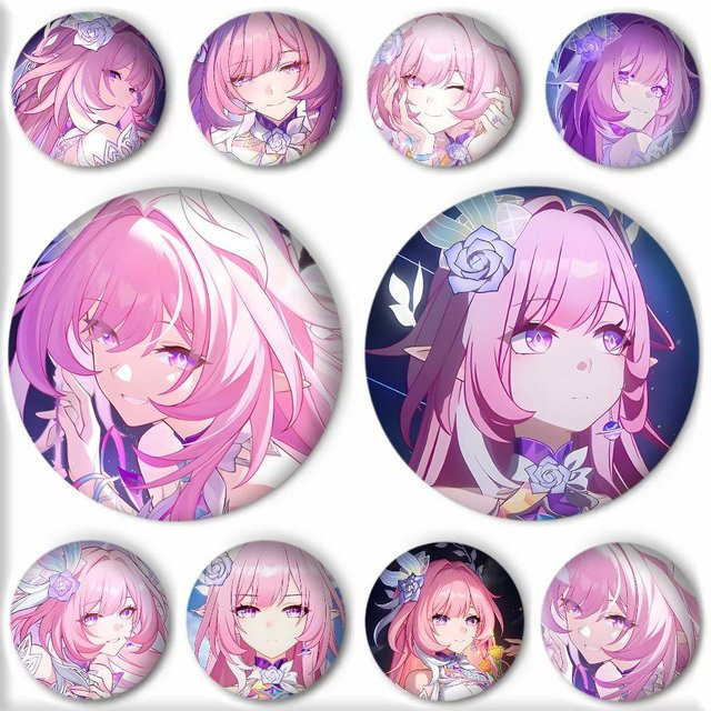 Broschen Anime Honkai Star Rail Cyrene, Emaille Pins, Runde - Bild 1