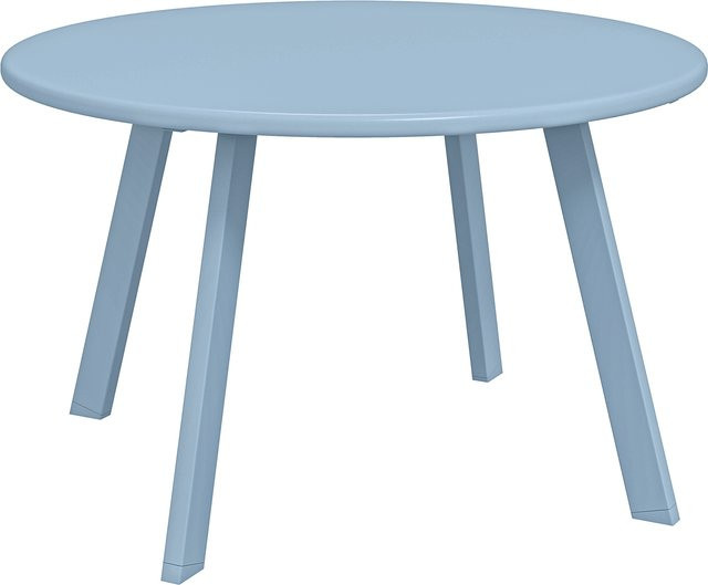 Outsunny runder Couchtisch mit Metallgestell und rutschfesten Füßen in Blau, Durchmesser: 70 cm, Höhe: 42 cm - Bild 1