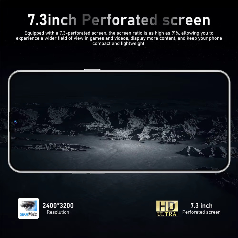 F7 Ultra Smartphone Globale Version mit Android 15, 5G, 7,3 Zoll Display, 7800 mAh Akku, Dual SIM, Blau - Bild 2