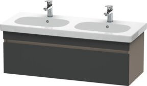 Duravit Waschtischunterschrank DuraStyle in Grau mit 1 Auszug, wandhängend, B: 115 cm, T: 45,3 cm, H: 39,8 cm - Bild 1