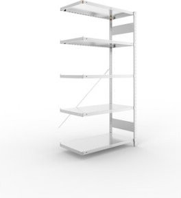 META Steckregal CLIP 230 AR verzinkt mit 5 Böden, B/T/H: 200 x 100 x 50 cm - Bild 1