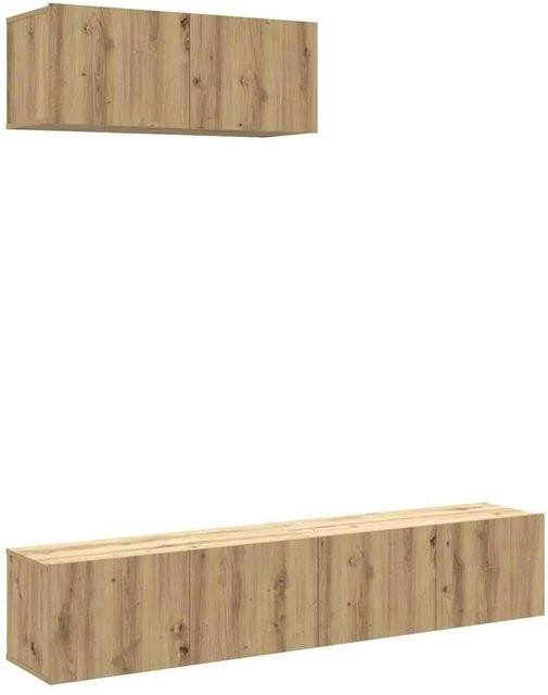 vidaXL 3-teiliges TV-Schrank-Set zur Wandmontage in Artisan-Eiche, Braun, B/T/H: 80 x 30 x 30 cm - Bild 1