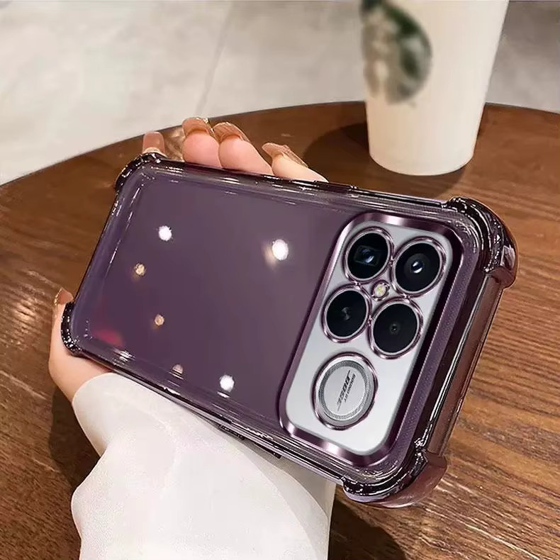 Transparente und stoßfeste Silikonhülle für dein Xiaomi POCO F8 Pro in Silber - Bild 2