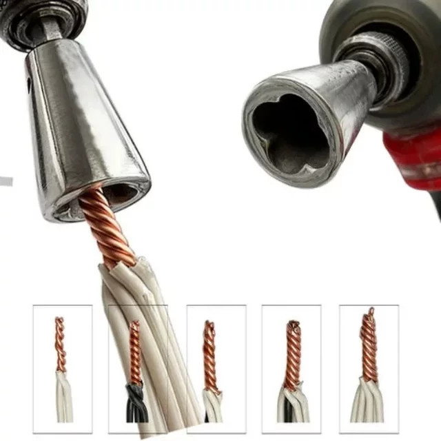 Teaglede Drahtverdrehungswerkzeug für die Bohrmaschine, Silber, Kabel-Twister-Multi-Tool für Elektriker - Bild 1