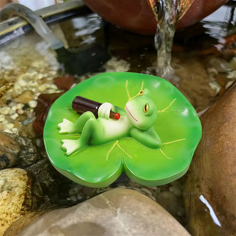 HUA Harzfrösche grüne Gartenstatuen als realistische Tier-Ornament-Dekoration aus Kunstharz - Bild 4