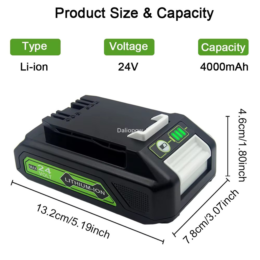 Greenworks 24V/48V Li-Ionen-Akku, 4,0 Ah, Schwarz - Bild 5