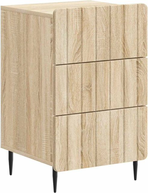 vidaXL Nachttisch in Sonoma-Eiche, moderner Beistelltisch aus Holzwerkstoff, B/T/H: 43 x 41 x 68 cm - Bild 1