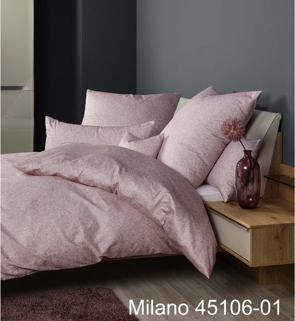 Janine Bettwäsche Milano aus Baumwolle gestreift in Pink für Erwachsene - Bild 1