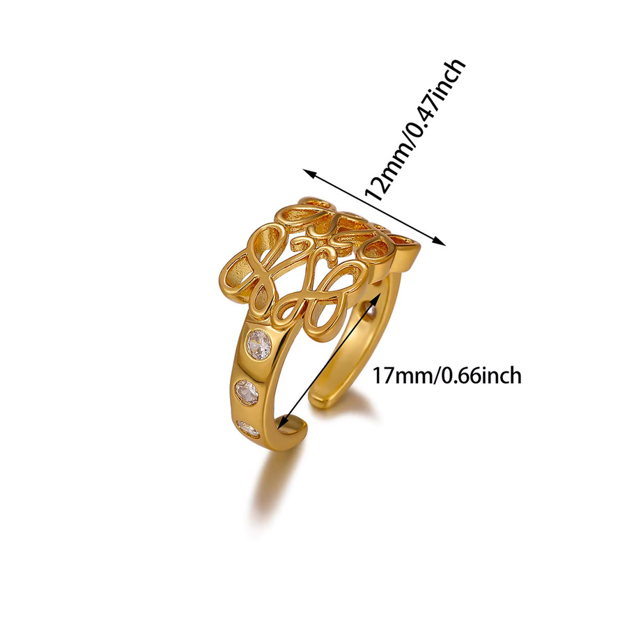 ETCAVCE Geometrie-Ringe, Gold, Zirkonia, Damen - Bild 2