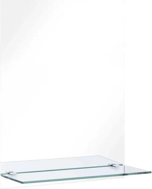 vidaXL Wandspiegel mit Regal aus Hartglas, Rechteckig, Breite: 50 cm, Höhe: 70 cm - Bild 1
