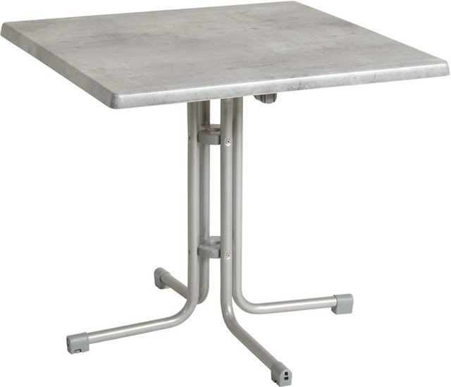 Acamp Klapptisch piazza Rechteckig in Platin-Cemento Grau B/T: 70 x 70 cm - Bild 1