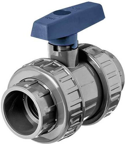 FIAP Kugelhahn 2479 aus PVC in Silber, Durchmesser: 110 mm, Höhe: 110 mm - Bild 1