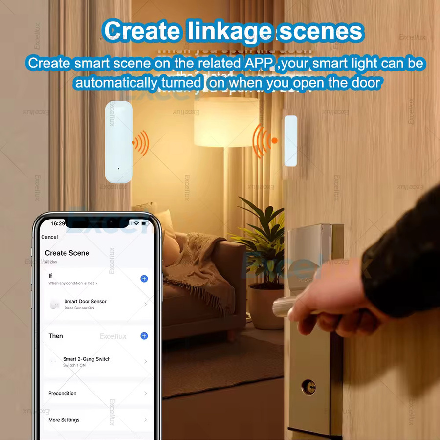 Smart ZigBee 3.0 Tür- und Fenstersensor für Tuya Smart oder Zigbee2MQTT in Weiß - Bild 3