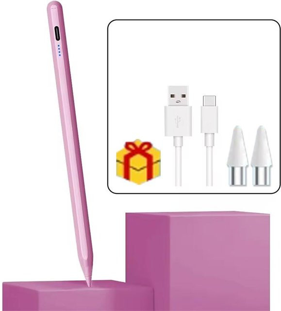Universeller kapazitiver Stylus-Stift für iOS, Android und Windows Tablets sowie Smartphones in Rosa - Bild 1
