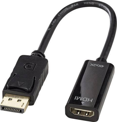 Lindy Adapterkabel DisplayPort auf HDMI in Schwarz für 4K UHD - Bild 1