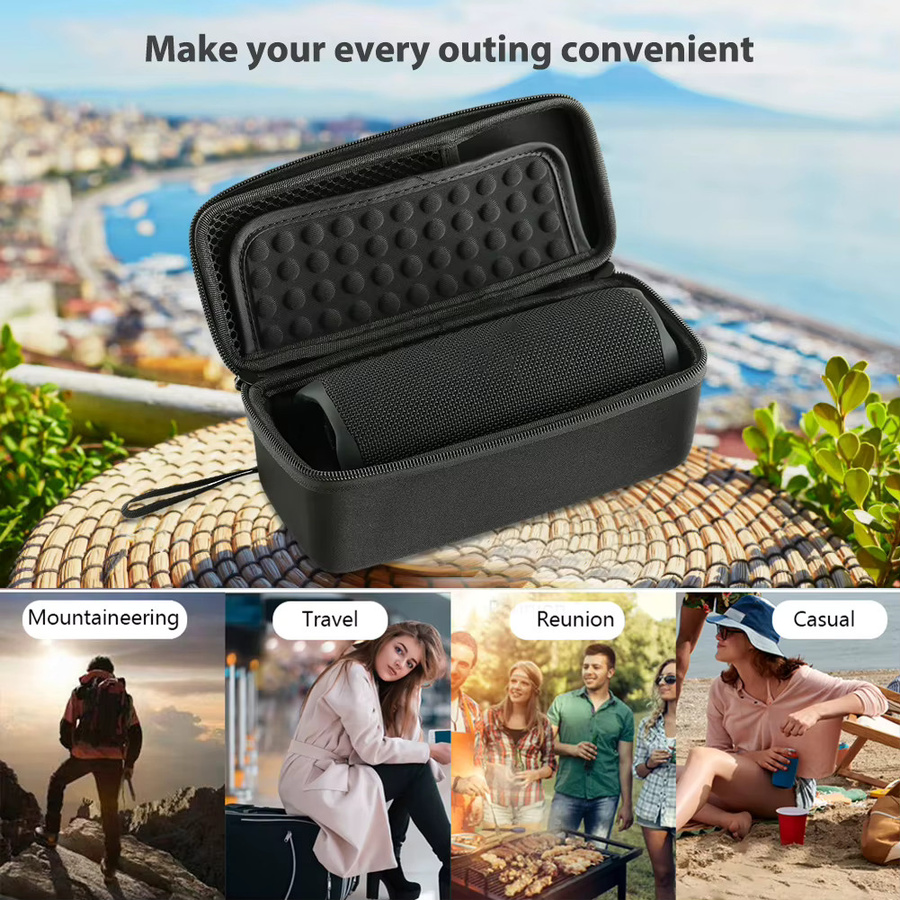 LAIMANEI Hartschalen-Tragetasche in Schwarz als Schutzhülle für JBL Flip 6 Bluetooth Lautsprecher - Bild 3