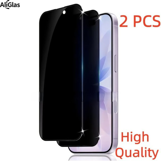 2er-Pack Sichtschutz Panzerglas aus gehärtetem Glas für iPhone 17 16 15 14 13 12 11 Pro Max Mini in Transparent - Bild 1