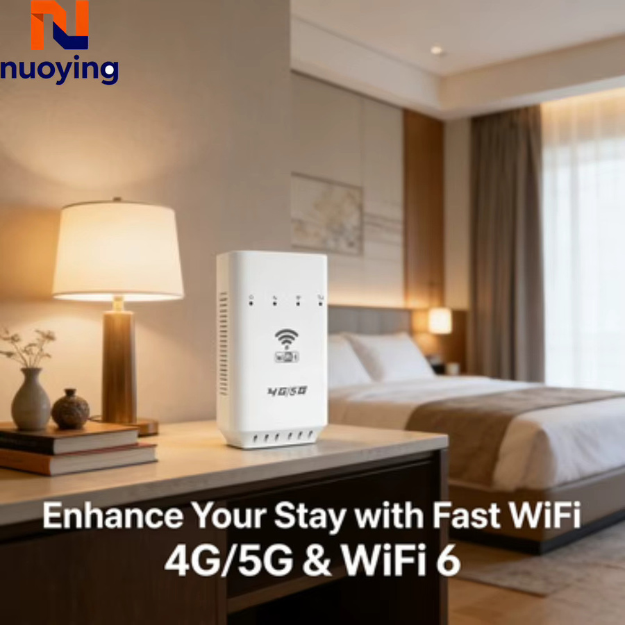 NUOYING Tragbarer Runder 4G LTE WLAN-Router mit SIM-Karten-Einschub in Weiß - Bild 2