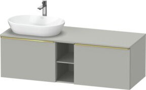 Duravit Waschtischunterschrank D-Neo in Grau, Wandhängend, B/T/H: 140 x 55 x 45,9 cm - Bild 1
