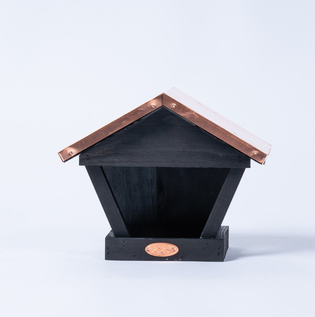 Hängendes Metall Futterhaus von BLUME2000 in Schwarz, modern gestaltet - Bild 1