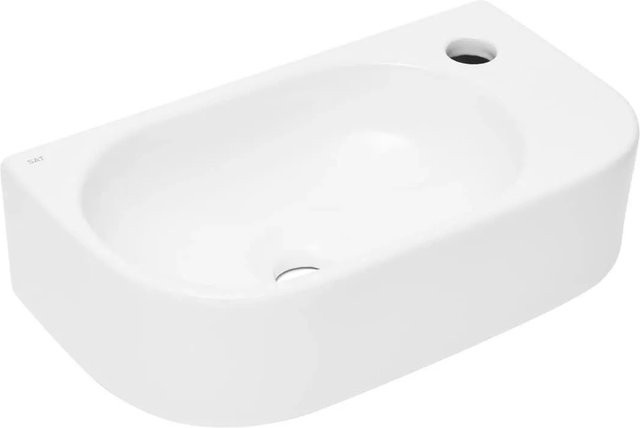 Swiss Aqua Technologies Hängewaschbecken Infinitio aus Keramik, Weiß, B: 40 cm, T: 21,5 cm, H: 12 cm, ohne Überlauf - Bild 1