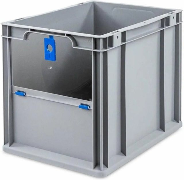 PROREGAL Eurobox NextGen Insight Cover Eurobehälter mit verstärkten Wänden, Blau, H x B x T: 32 x 30 x 40 cm, 30 Liter - Bild 1