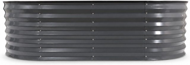 Lemodo Metallhochbeet für Kinder, ovales Hochbeet aus Stahl in Anthrazit, B/T/H: 160 x 80 x 45 cm - Bild 1