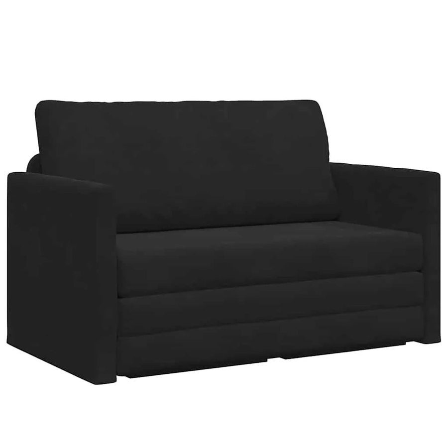 vidaXL Schlafsofa in Schwarz aus Samt mit minimalistischem Design, Breite: 124 cm, Tiefe: 78 cm, Höhe: 44 cm - Bild 2