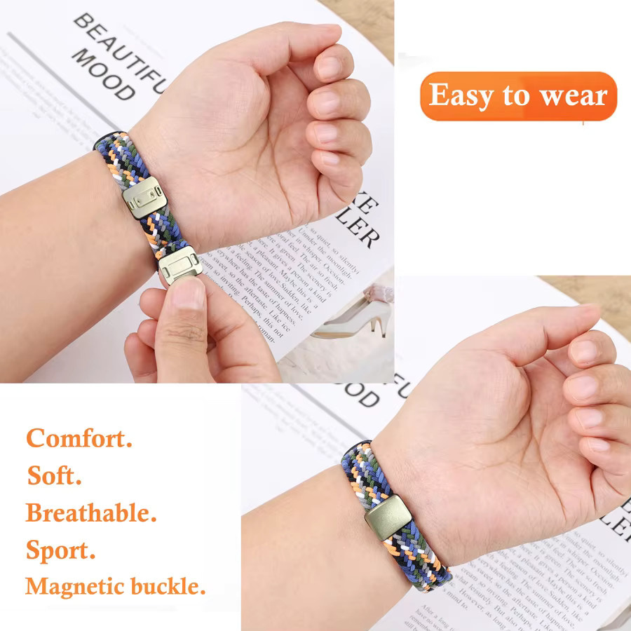 ATOPKEY Uhrenarmband Nylon, Magnetisch, geflochten, Xiaomi Mi Band 8 9 10, Unisex - Bild 3