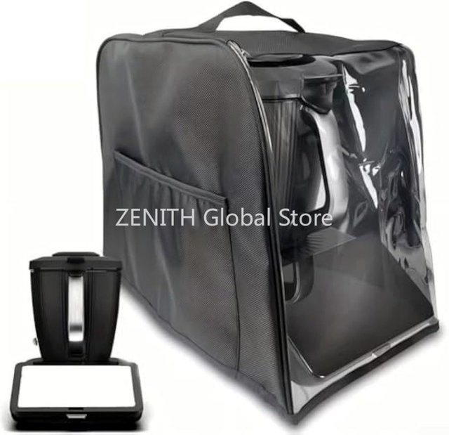 Transparente faltbare Staubschutzhülle für Vorwerk Thermomix TM7, schmutzabweisende Schutzhülle für deine Küchenmaschine, B/T: 33,5 x 23,5 cm - Bild 1