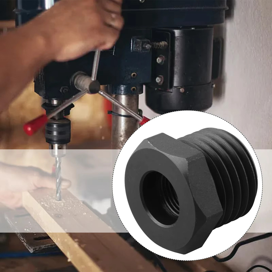 DAZZLEEX Drehspindel-Adapter M33x1,5 mm auf M18x1,5 mm für Spannfutter als Zubehör zur Holzbearbeitung in Schwarz - Bild 4