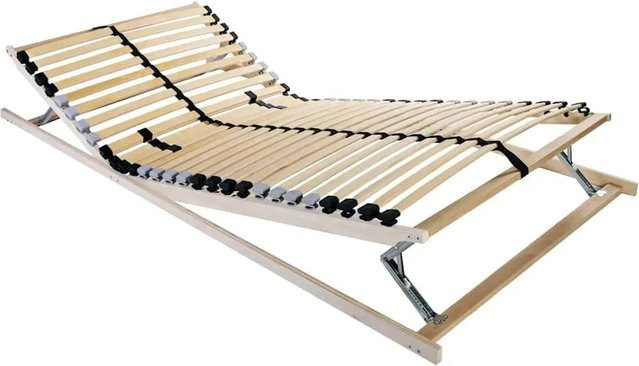 vidaXL Bett-Lattenrost aus Massivholz Buche in Braun, B/T: 80 x 190 cm - Bild 1
