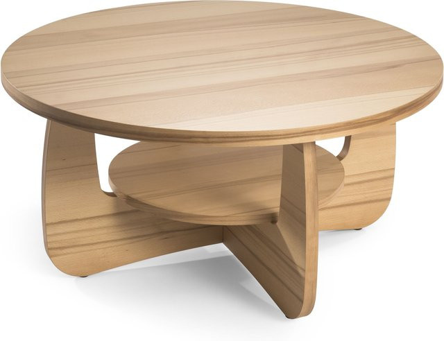 Couchtisch HASSE aus Kernbuche in Braun im ländlichen Design B: 90 cm, T: 50 cm, H: 40 cm - Bild 1