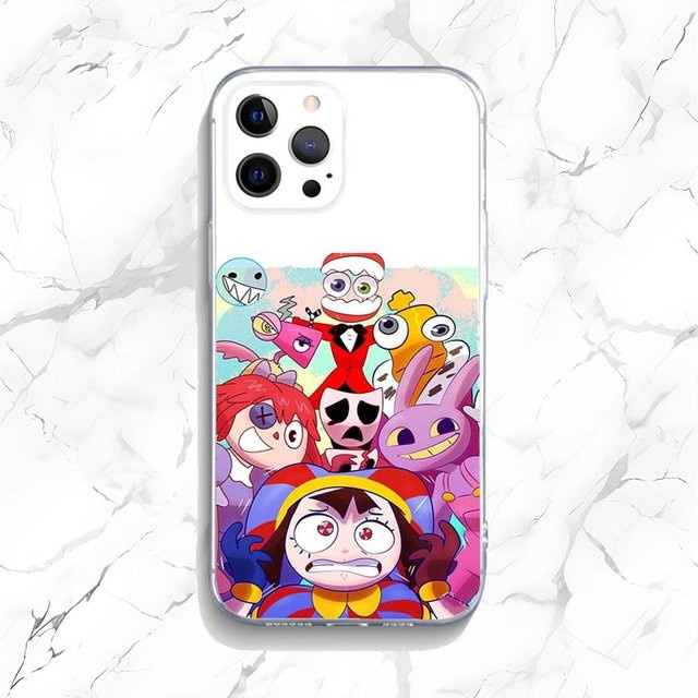 D-Digital C-Circus Handyhülle aus transparentem Silikon für iPhone 15, 14, 13, 12, 11, XR, XS, X, 7, 8 Plus, SE und Mini - Bild 1