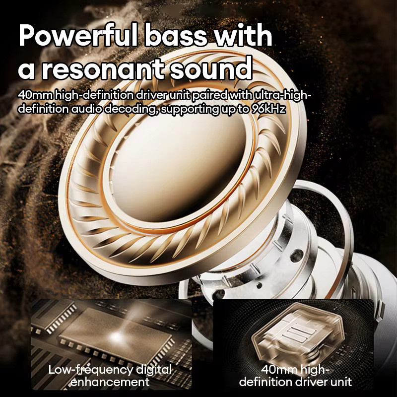 Lenovo LES-107 Kabelloses Bluetooth 6.0 Gaming-Headset mit Dolby-Surround-Sound in Beige - Bild 4