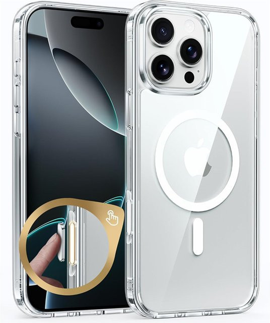 NMEGOU MagSafe iPhone 16 Hülle mit Kamera-Steuerknopf in Transparent - Bild 1