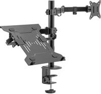Digitus Universal Monitorhalterung und Notebookhalterung in Schwarz mit VESA 100x100 für Bildschirme bis 81,3 cm und Notebooks bis 39,6 cm - Bild 1
