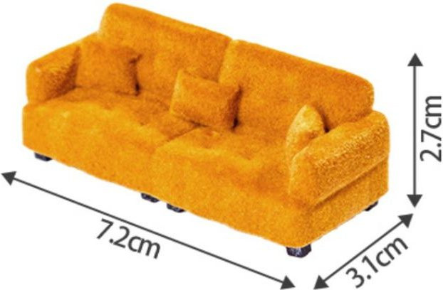 Discover Intime Miniatur-Sofamodell, 1:30er Maßstab, Braun, Orange, ab 14 Jahren - Bild 1