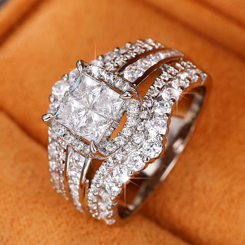 Huitan Ringe, Silber, Zirkonia, Damen - Bild 3