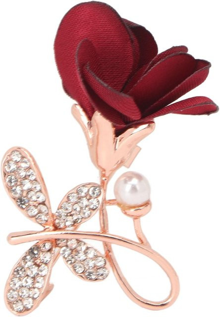 Neoglint Brosche Kristall, simulierte Diamanten, Legierung, Roségold, Unisex - Bild 1