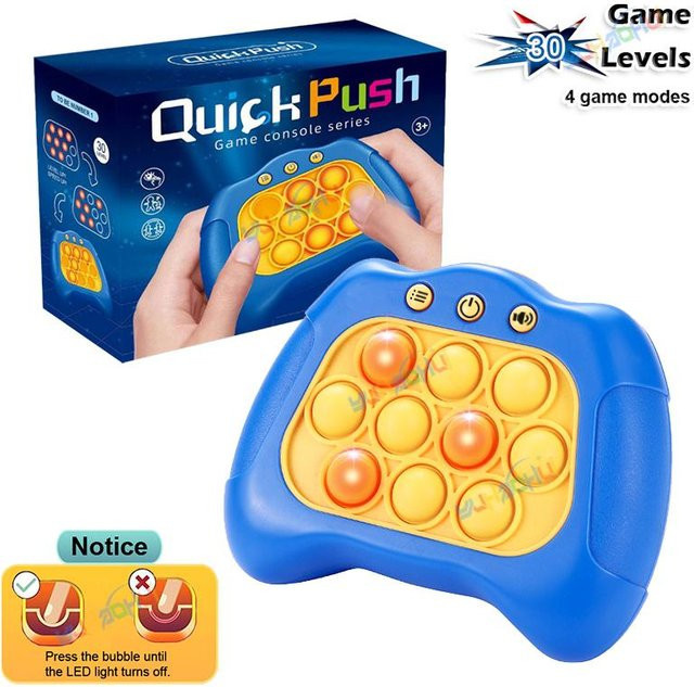 Kidsly Quick Push Game Pop Up Fidget Bubbles, Elektronisches Pop Light Spielzeug - Bild 1