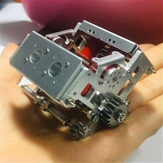 Goki V4-Motor, Modell, Metallbaugruppe, CNC-gefräst - Bild 1