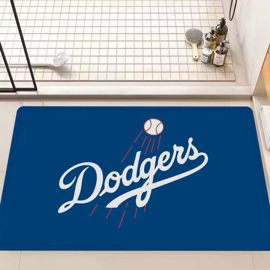 Potdemiel Los Angeles Dodgers Fußmatte, blau, rutschfest und waschbar, B/T: 60 x 40 cm - Bild 4