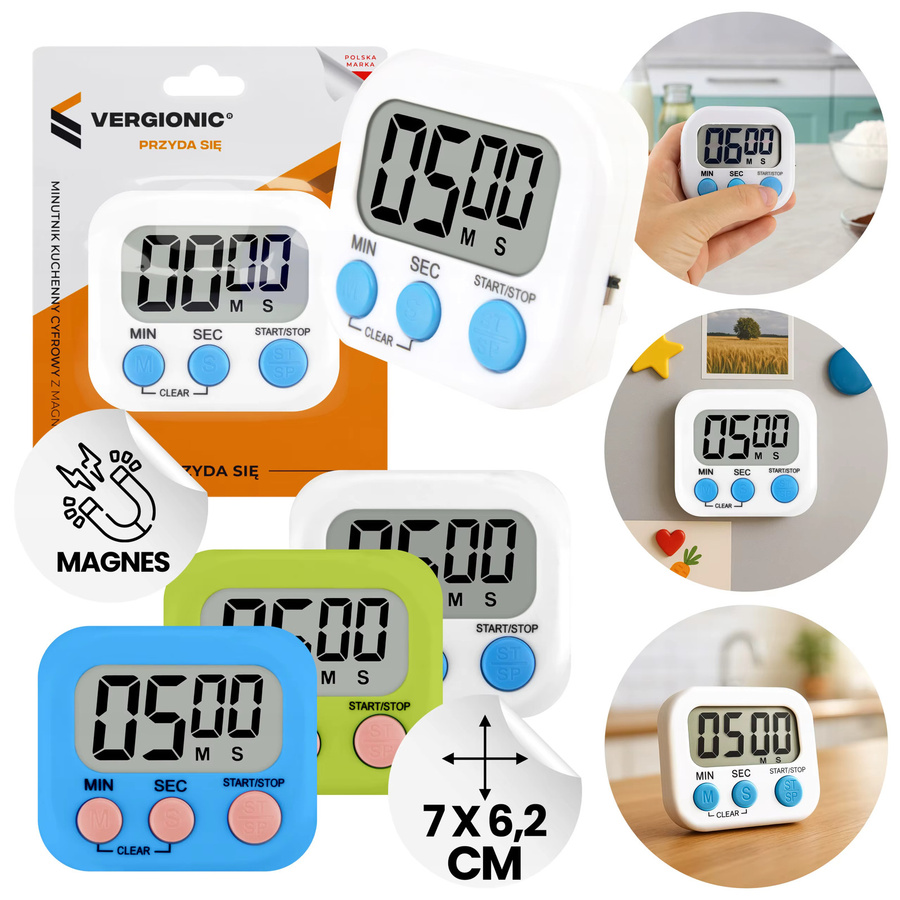 Vergionic Digitaler Küchentimer mit Magnetfunktion in Multicolour - Bild 2