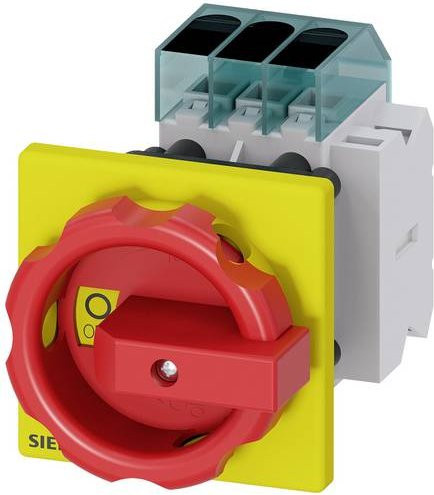 Siemens Lasttrennschalter 3polig 25A 16mm² 1 Schließer 1 Öffner Rot Gelb 690 V/AC 3LD31541TK53 - Bild 1