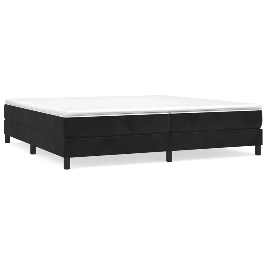 vidaXL Boxspringbett aus Samt in Schwarz, B/T: 200 x 200 cm - Bild 2