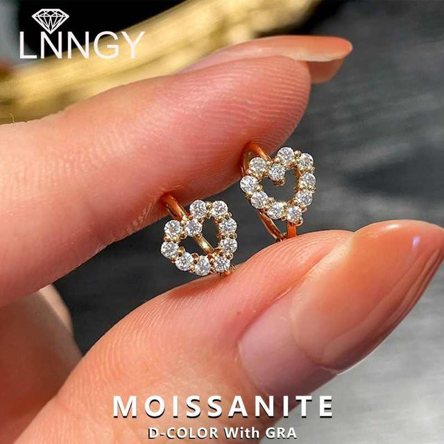 Lnngy Creolen, 925 Silber, Moissanit, Damen - Bild 1