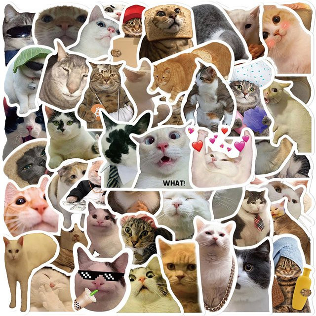 Rspctou Kawaii Katze Graffiti Aufkleber, Dekorative Sammelalbum DIY Schreibwaren - Bild 1