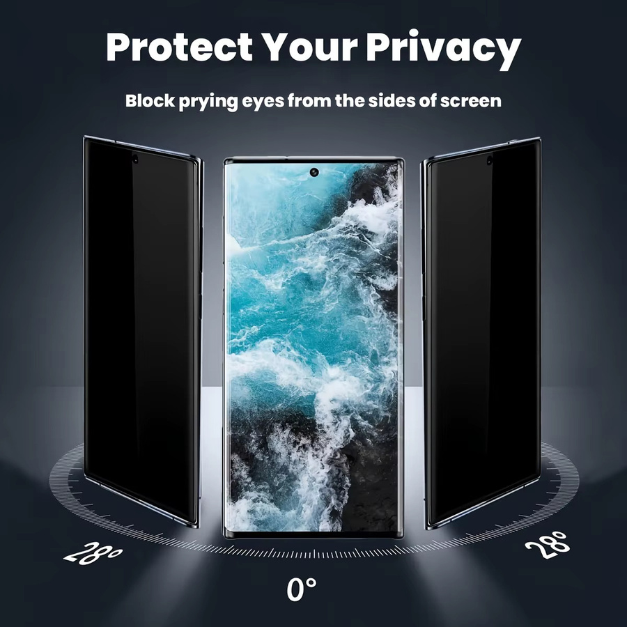 3er Pack Datenschutz Hydrogel Displayschutzfolie für Samsung Galaxy A-Serie (A12, A13, A15, A16, A23, A24, A34, A35, A36, A52, A52s, A54, A55, A56, A71, A72, A73) - Bild 2