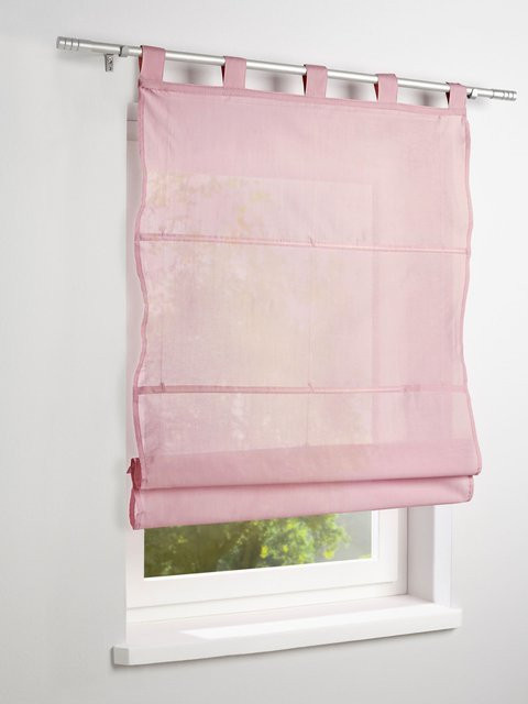 Raffrollo Heine Home in Purple und Pink, blickdicht, Baumwolle-Polyester-Mix, B: 140 cm, H: 45 cm - Bild 1